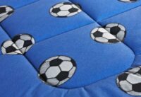 Football Pattern Kids Bed with Optional Storage - Blue - Image 2